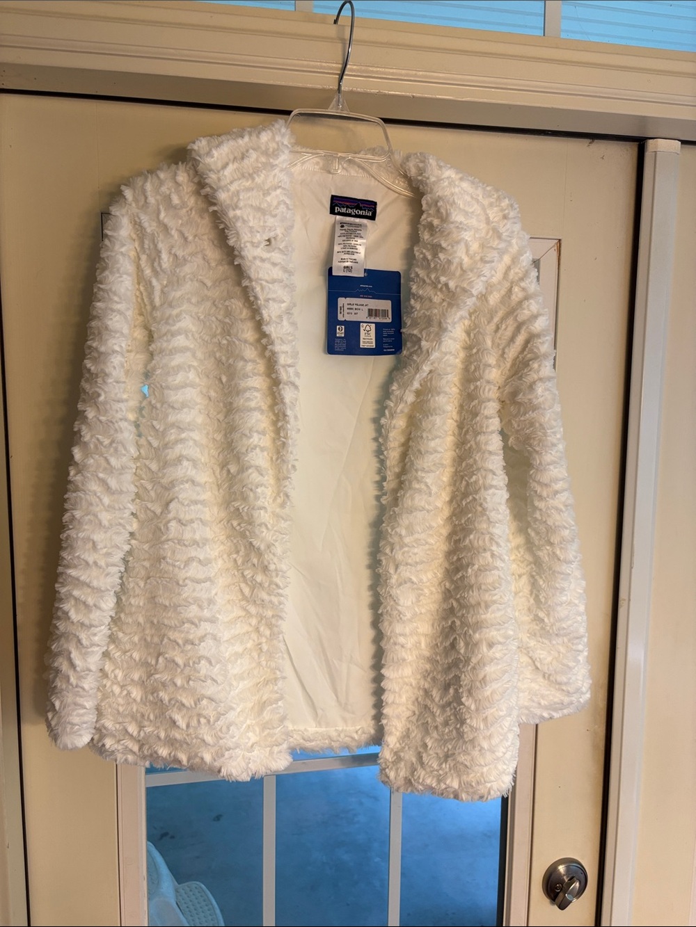 Patagonia White Plush Fleece Pelage Jacket Size L (12)